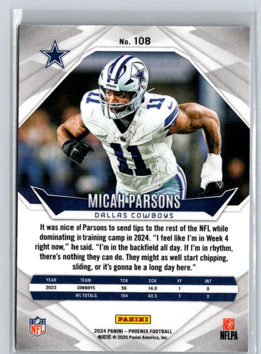 2024 Panini Phoenix #108 Micah Parsons International J20
