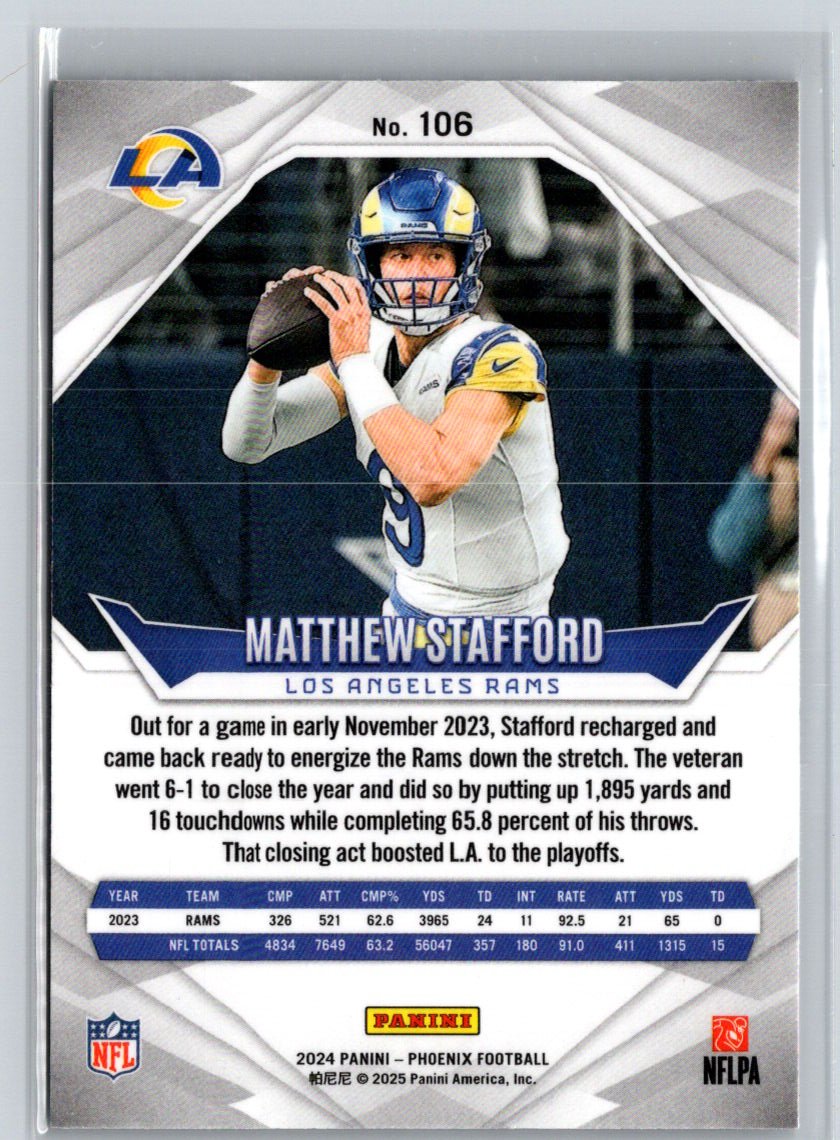 2024 Panini Phoenix #106 Matthew Stafford International J20