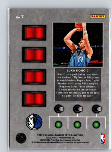 2022-23 Donruss Optic #7 Luka Doncic T-Minus 3...2...1... J21