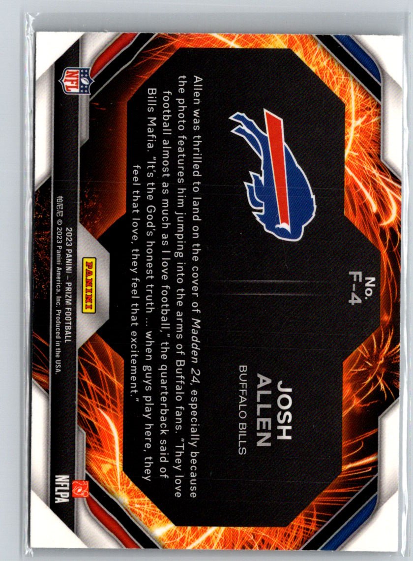 2023 Panini Prizm #F-4 Josh Allen Fireworks J21
