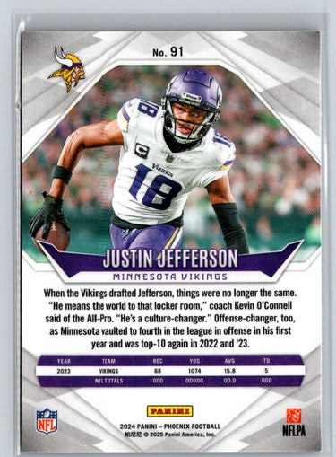 2024 Panini Phoenix #91 Justin Jefferson International J21