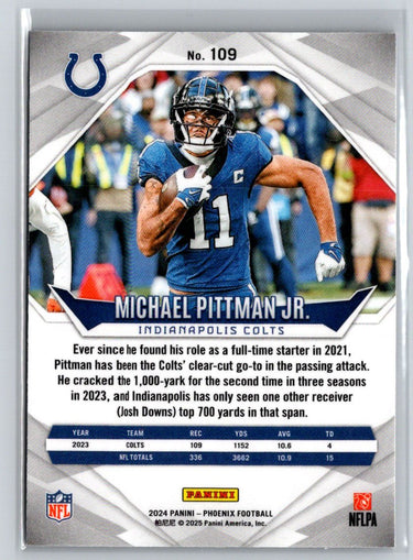 2024 Panini Phoenix #109 Michael Pittman Jr. International J22