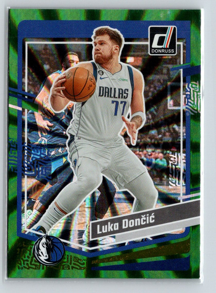 2023-24 Donruss #141 Luka Doncic Green Laser Holo J23