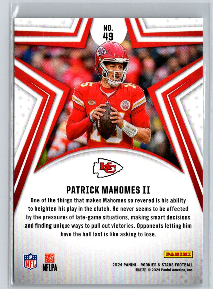 2024 Panini Rookies & Stars #49 Patrick Mahomes II J27