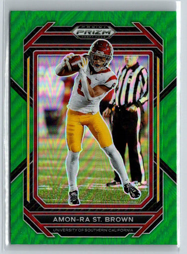 2023 Panini Prizm Draft Picks #6 Amon-Ra St. Brown Prizms Green J29