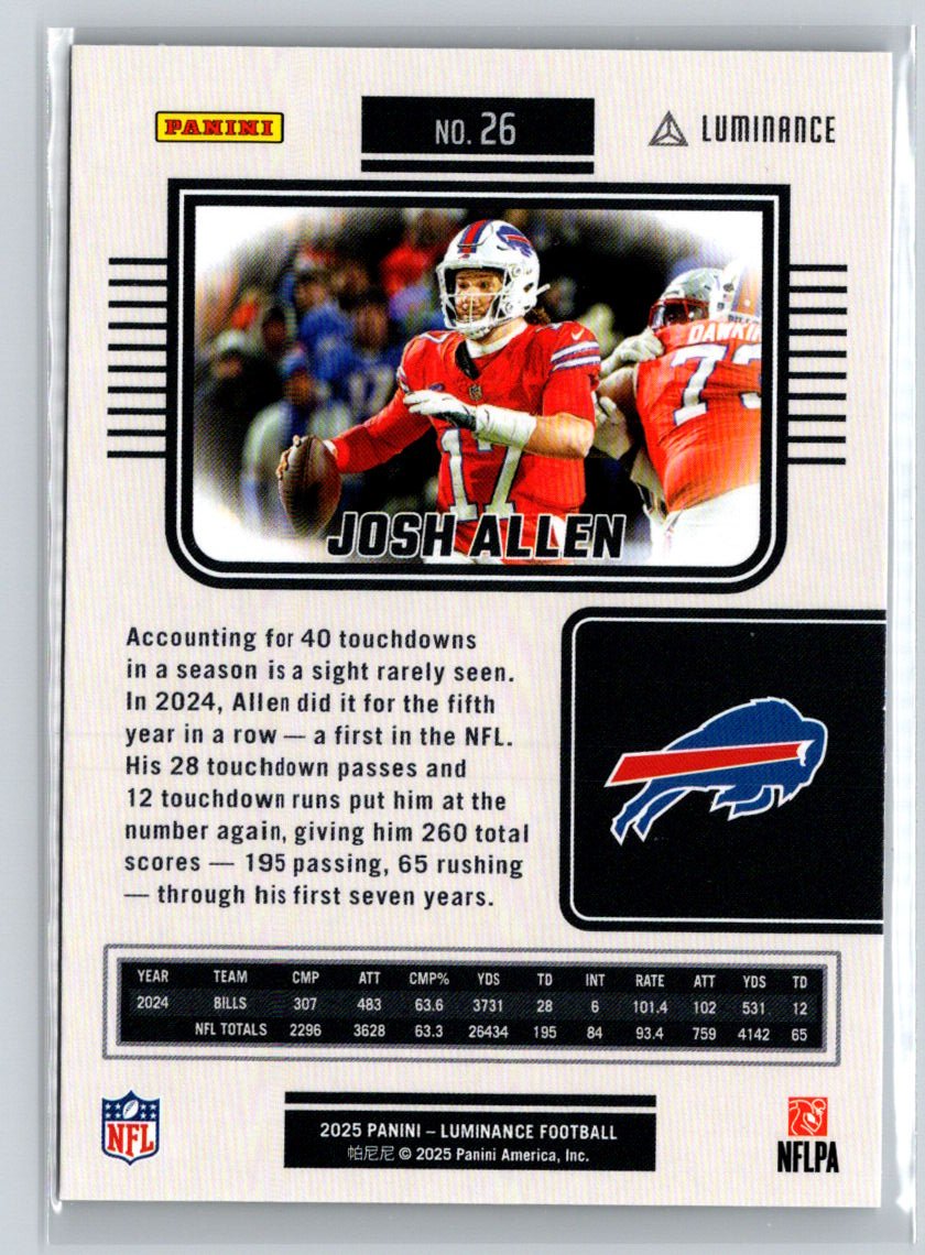 2025 Panini Luminance #26 Josh Allen J29