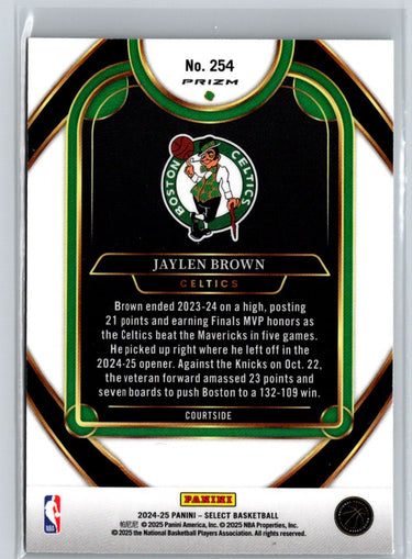 2024-25 Panini Select #254 Jaylen Brown Silver Prizm J30