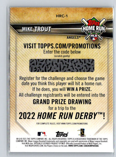 2021 Topps #HRC-1 Mike Trout Home Run Challenge (Series Two) J30