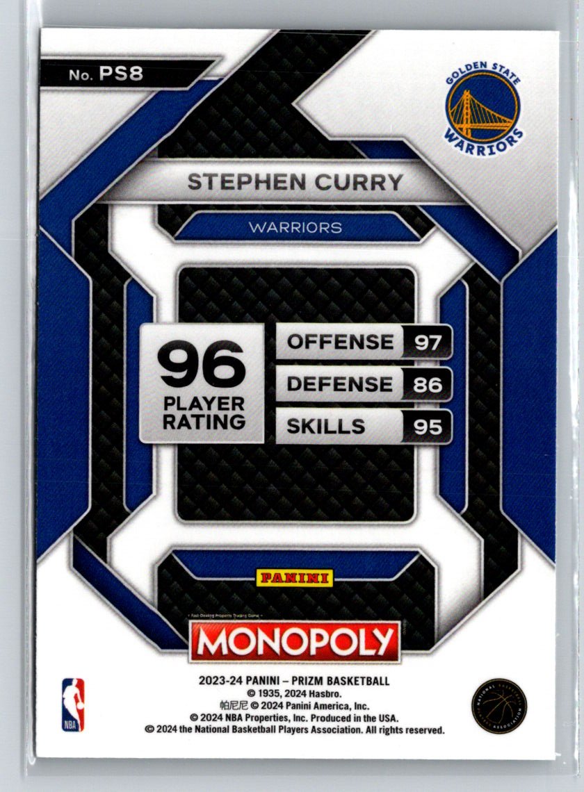 2023-24 Panini Prizm Monopoly #PS8 Stephen Curry All-Star J31