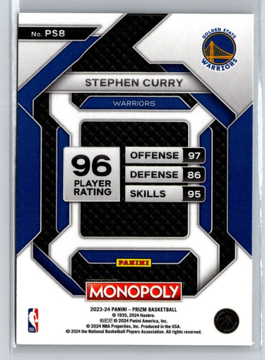 2023-24 Panini Prizm Monopoly #PS8 Stephen Curry All-Star J31