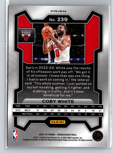 2023-24 Panini Prizm #239 Coby White Prizms Orange Ice J31