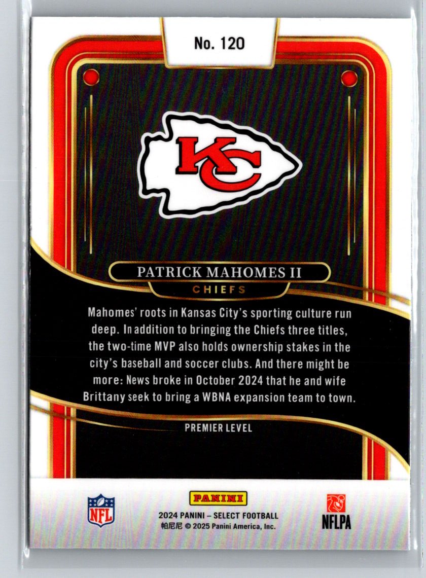 2024 Panini Select #120 Patrick Mahomes II J31