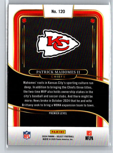 2024 Panini Select #120 Patrick Mahomes II J31