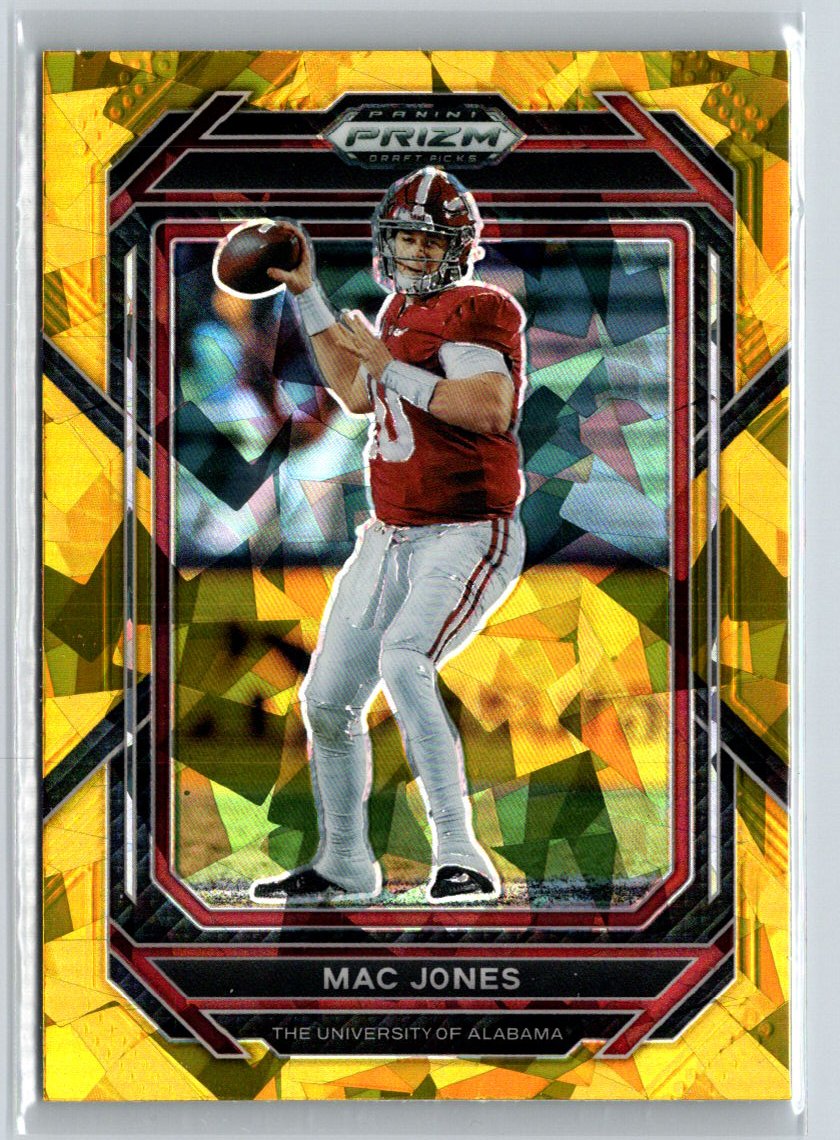 2023 Panini Prizm Draft Picks #70 Mac Jones Prizms Gold Ice J31
