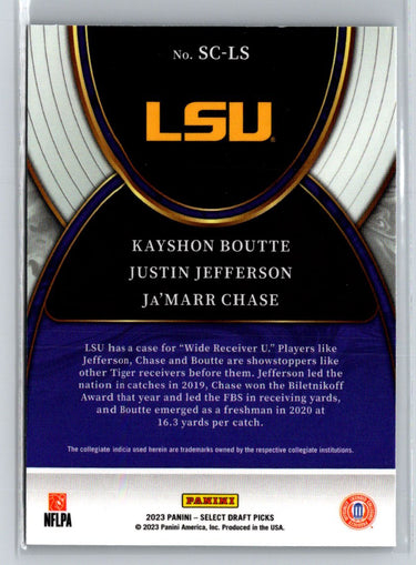 2023 Panini Select Draft Picks #SC-LS Ja'Marr Chase Justin Jefferson Boutte J32