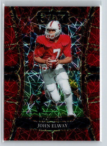 2023 Panini Select Draft Picks #97 John Elway Red Lazer Prizm J32