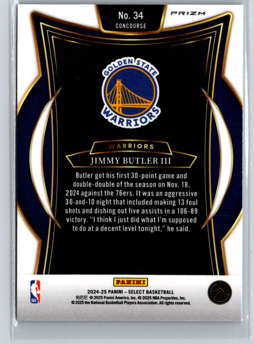 2024-25 Panini Select #34 Jimmy Butler III Blue Prizm J32