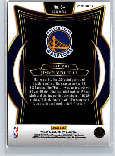 2024-25 Panini Select #34 Jimmy Butler III Blue Prizm J32