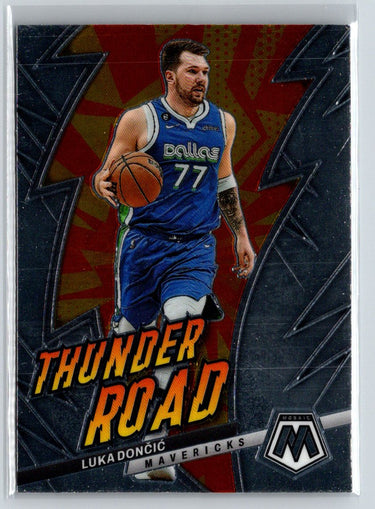2022-23 Panini Mosaic #9 Luka Doncic Thunder Road Mosaic J32