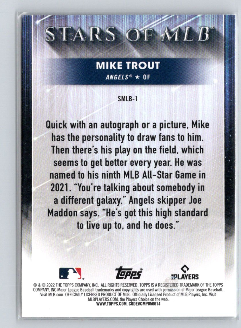 2022 Topps #SMLB-1 Mike Trout Stars of MLB J32