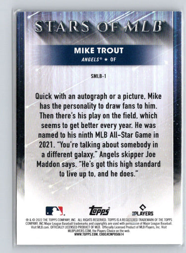 2022 Topps #SMLB-1 Mike Trout Stars of MLB J32