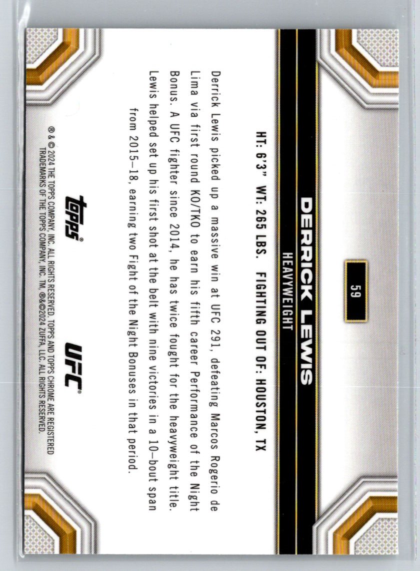 2024 Topps Chrome UFC #59 Derrick Lewis J33