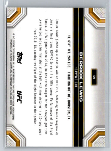 2024 Topps Chrome UFC #59 Derrick Lewis J33