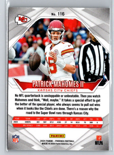2024 Panini Phoenix #116 Patrick Mahomes II J33