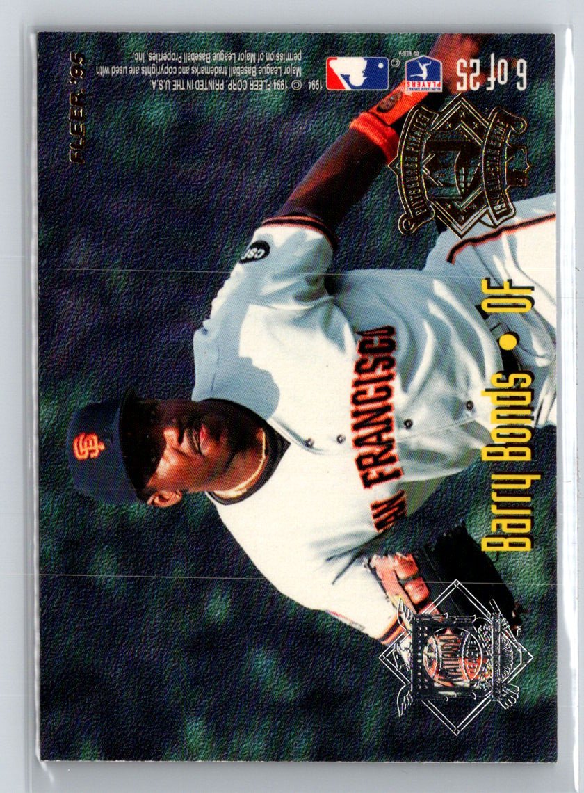 1995 Fleer #6 Joe Carter / Barry Bonds All-Stars J34