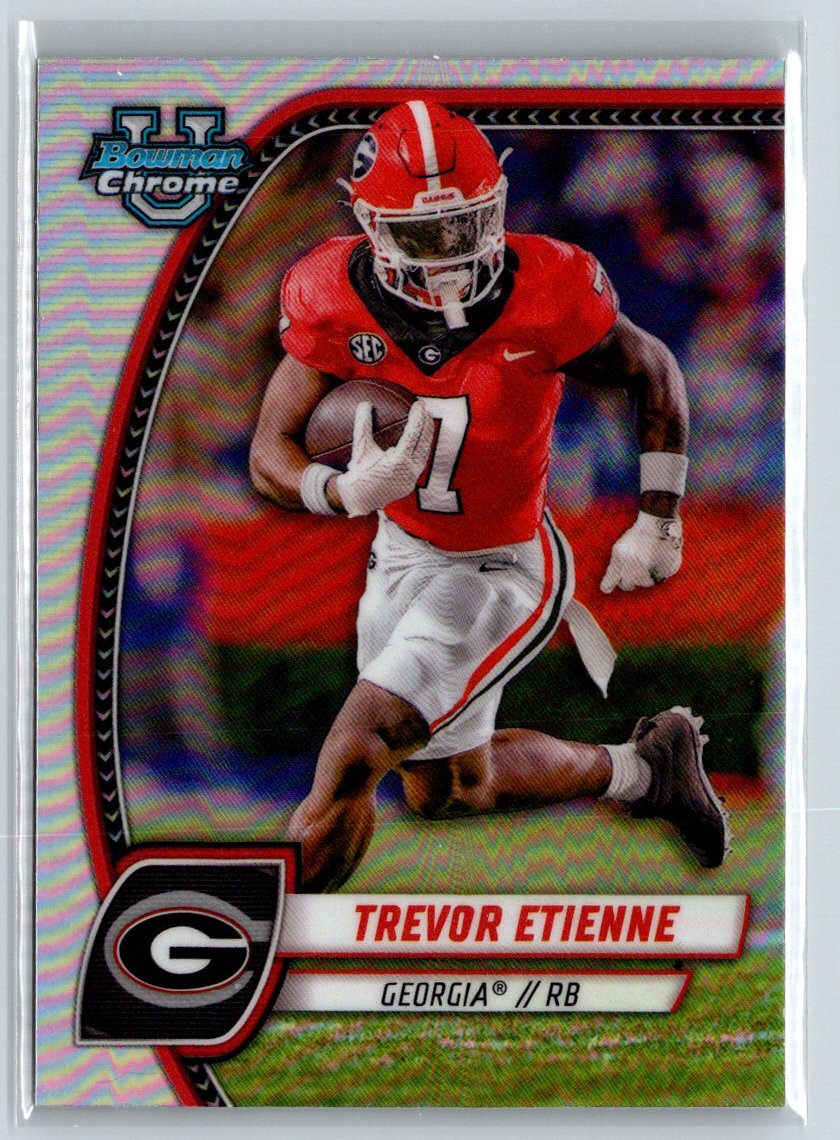 2024 Bowman University Chrome #177 Trevor Etienne Refractor J34