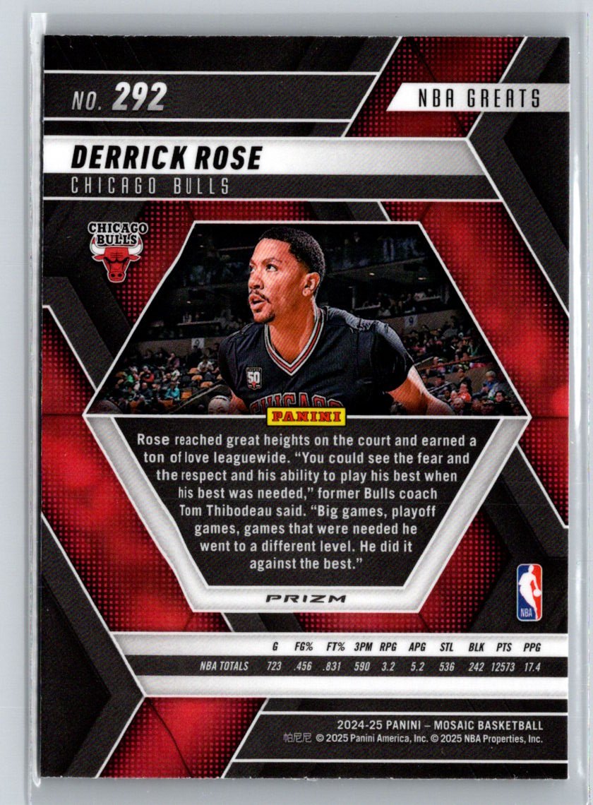 2024-25 Panini Mosaic #292 Derrick Rose Silver J34