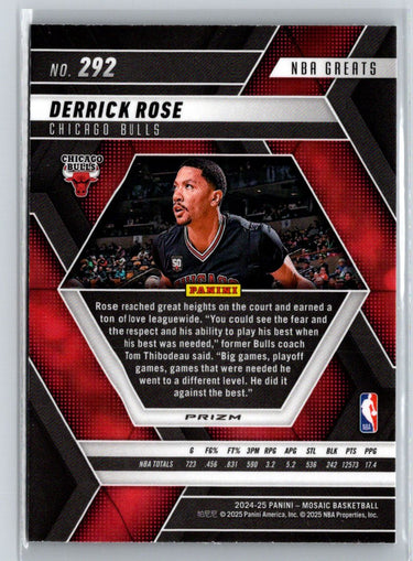 2024-25 Panini Mosaic #292 Derrick Rose Silver J34