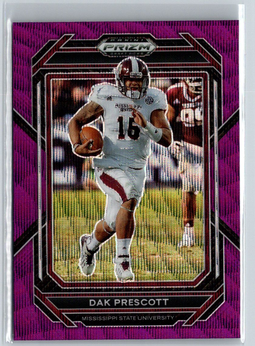 2023 Panini Prizm Draft Picks #20 Dak Prescott Prizms Purple Wave J35