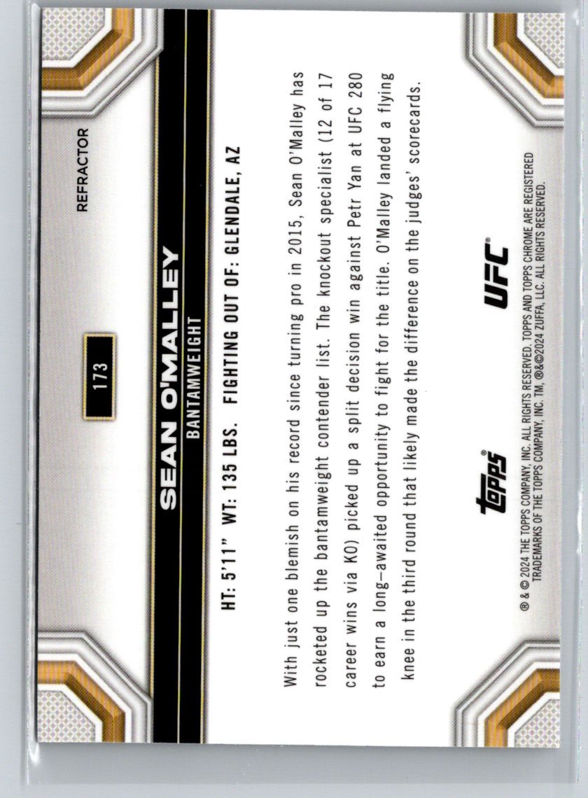 2024 Topps Chrome UFC #173 Sean O'Malley Refractor J35