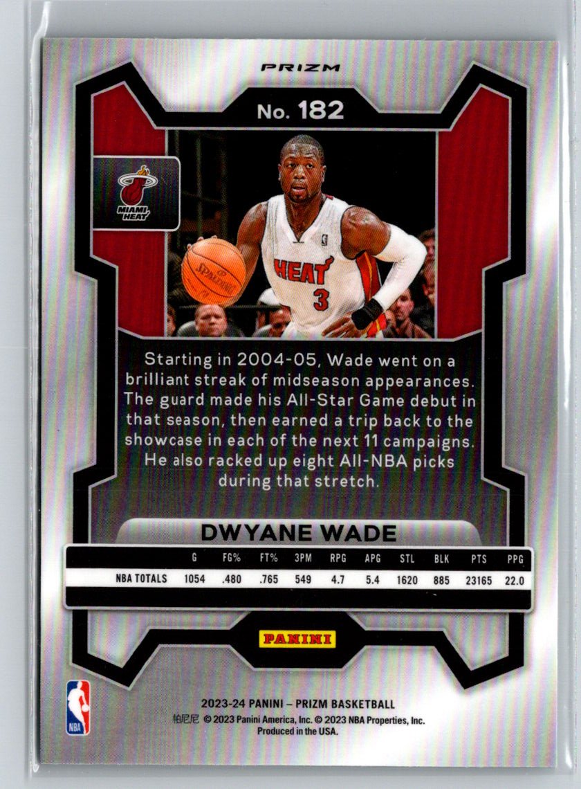 2023-24 Panini Prizm #182 Dwyane Wade Prizms Green J35