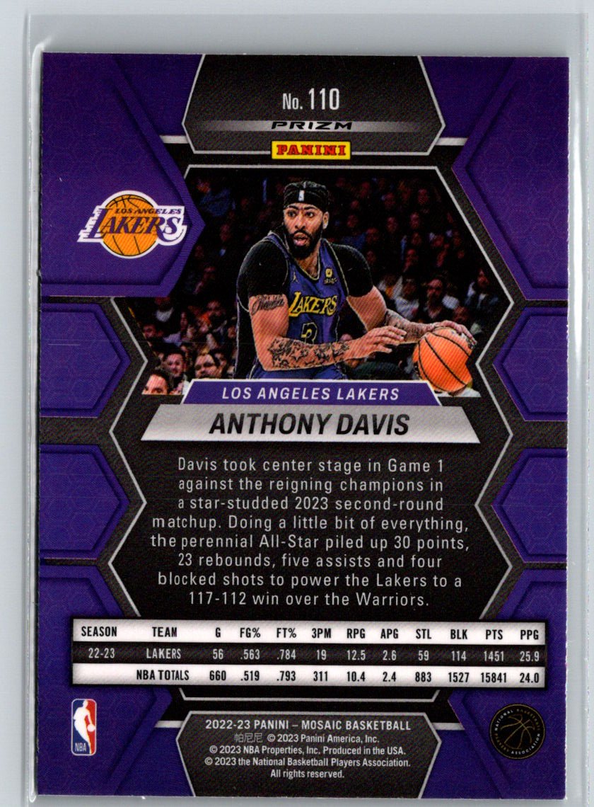 2022-23 Panini Mosaic #110 Anthony Davis Green J36