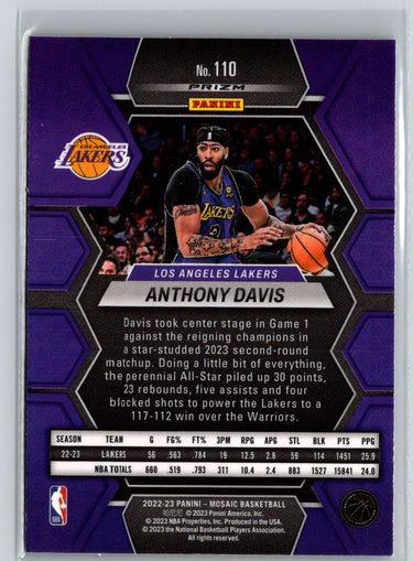 2022-23 Panini Mosaic #110 Anthony Davis Green J36