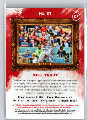 2017 Panini Diamond Kings #67 Mike Trout J36