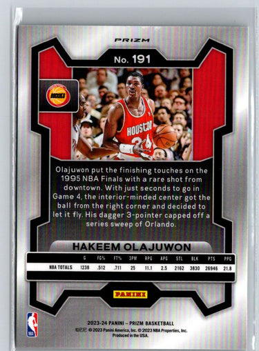 2023-24 Panini Prizm #191 Hakeem Olajuwon Prizms Green J37