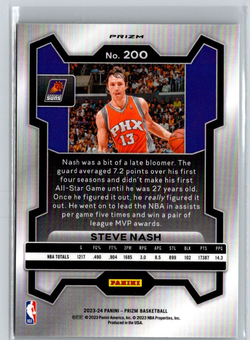 2023-24 Panini Prizm #200 Steve Nash Prizms Green J37