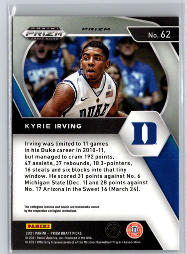 2021 Panini Prizm Draft Picks #62 Kyrie Irving Orange Ice J37