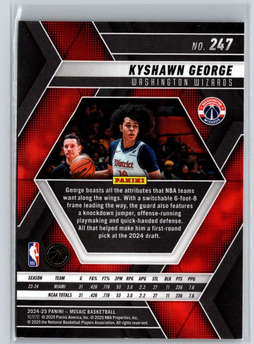 2024-25 Panini Mosaic #247 Kyshawn George J37