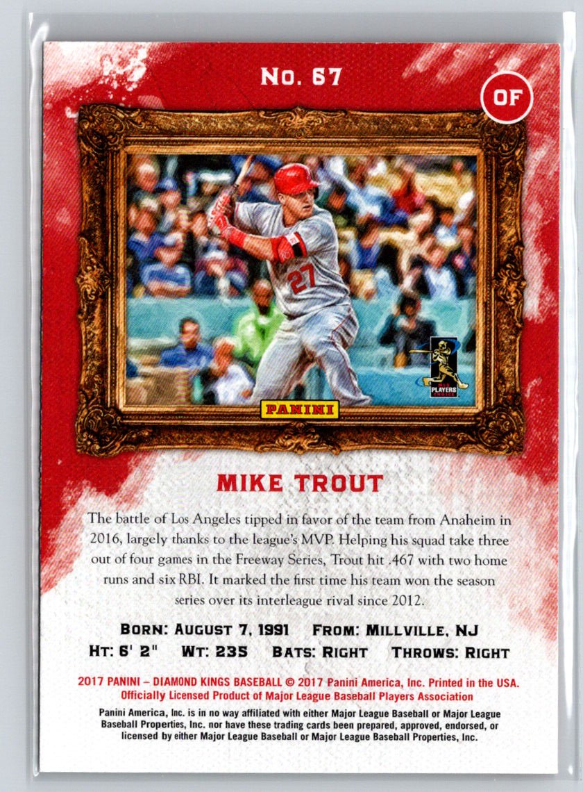 2017 Panini Diamond Kings #67 Mike Trout J37