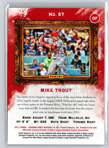 2017 Panini Diamond Kings #67 Mike Trout J37