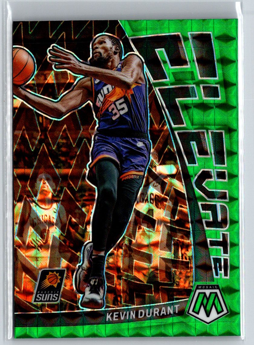 2022-23 Panini Mosaic #3 Kevin Durant Elevate Mosaic Green J38