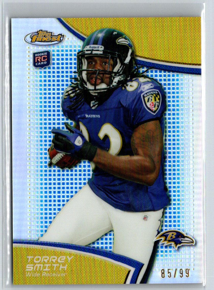 2011 Finest #81 Torrey Smith Blue Refractors #/99 J39