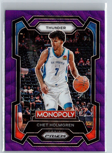2023-24 Panini Prizm Monopoly #62 Chet Holmgren Purple J39