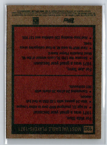 2024 Topps Heritage #193 1971 MVPs (Vida Blue / Joe Torre) MVP J40