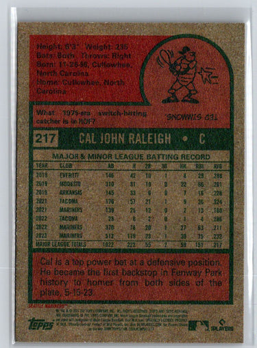 2024 Topps Heritage #217 Cal Raleigh J40