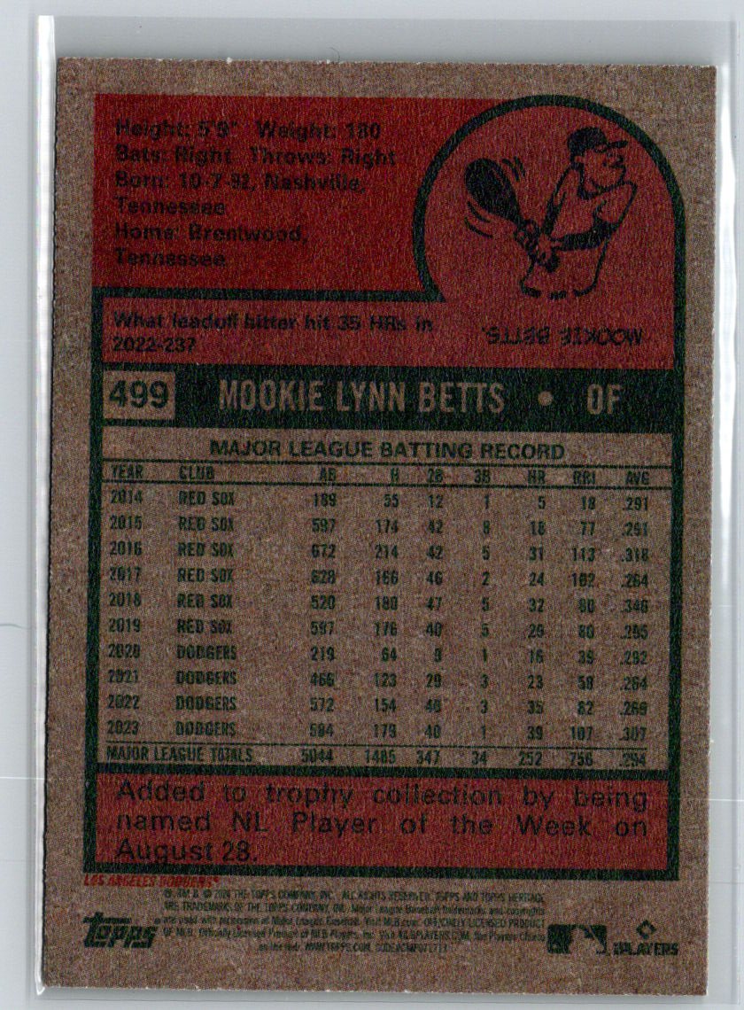 2024 Topps Heritage #499 Mookie Betts J40